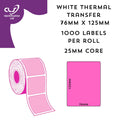 Thermal Transfer Labels 76mm x 125mm 1000 labels per roll, 25mm core